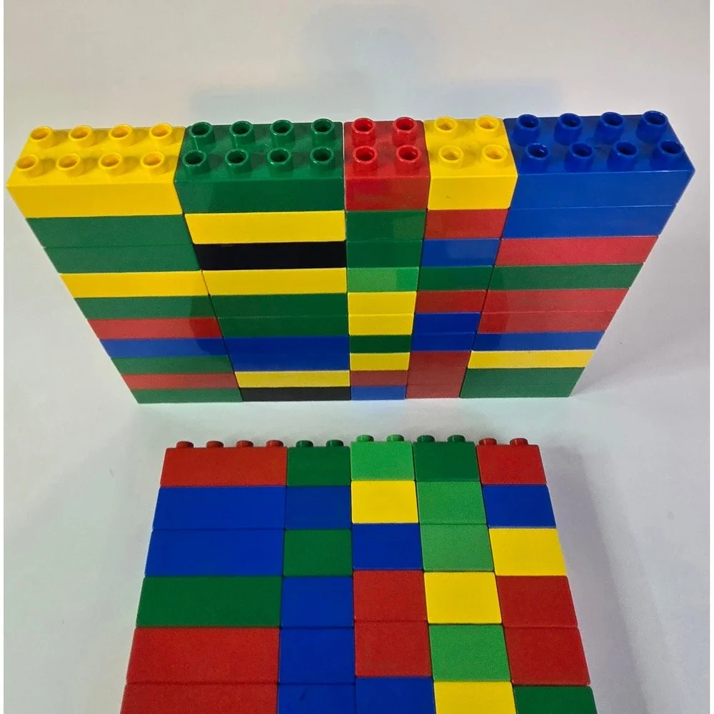Lego Duplo 100pc Bulk Lot Assorted Building Bricks Primary Colors Toddler Toy